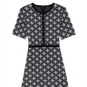 Maje Jaquard Knit Mini Dress